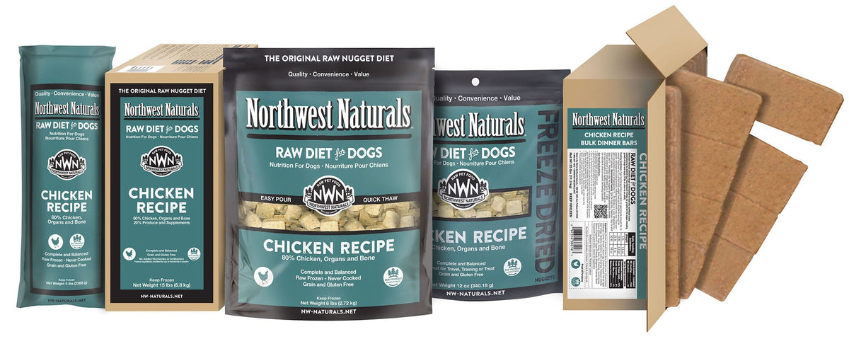 Northwest Naturals Raw Diet Beef & Trout Nuggets Frozen Dog Food, 15-lb