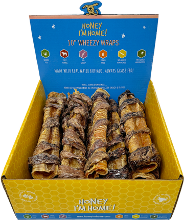 Honey I'm Home! Wheezy Wrap Dog Chew (10 - Includes 15 pieces)