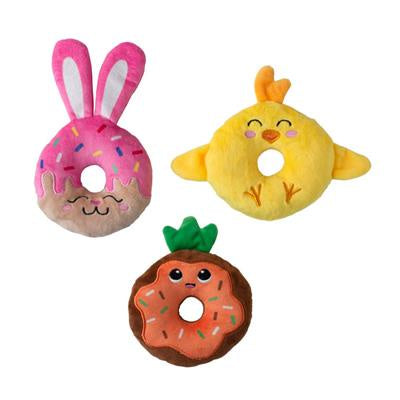 Fringe Holey Donuts 3pk Small Dog Toy