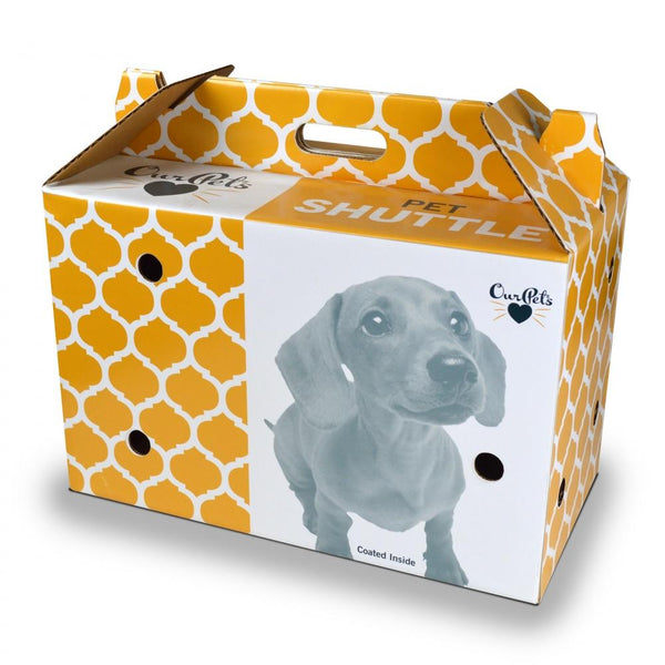 OurPets Pet Shuttle Cardboard Pet Carrier Los Angeles CA West Hollywood CA Palm Springs CA Tailwaggers Pet Food Supplies