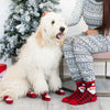 Pearhead Human and Dog Sock Set (Buffalo Check Santa)