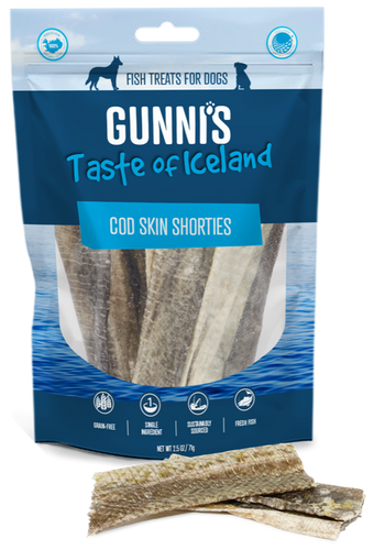 Gunnis Cod Skins Shorties Dog Treats (2.5 oz)