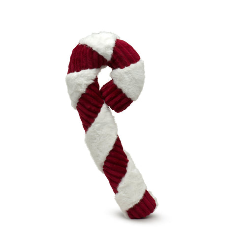 HuggleHounds Candy Cane Plush Dog Toy