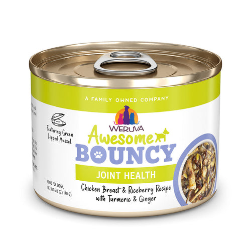 Weruva Awesome Bouncy Chicken Breast & Riceberry Recipe with Turmeric & Ginger in Gravy Dog Food (14oz -10pk)