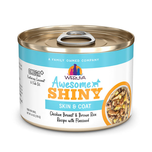 Weruva Awesome Shiny Chicken Breast & Brown Rice Recipe with Flaxseed in Gravy Dog Food (6oz - 8pk)