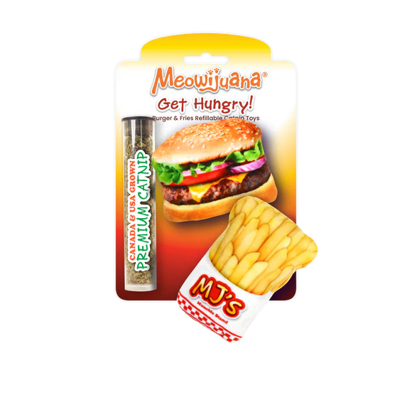 Meowijuana Get Hungry Refillable Burger and Fries Cat Toys