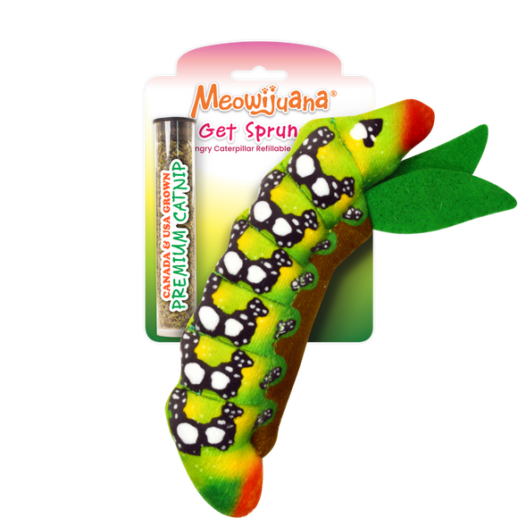 Meowijuana Get Sprung Refillable Caterpillar Cat Toy