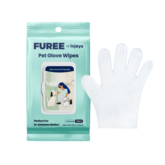 Injoya Hypoallergenic Pet Glove Wipes for Dogs (Pack Size: 12 glove wipes)