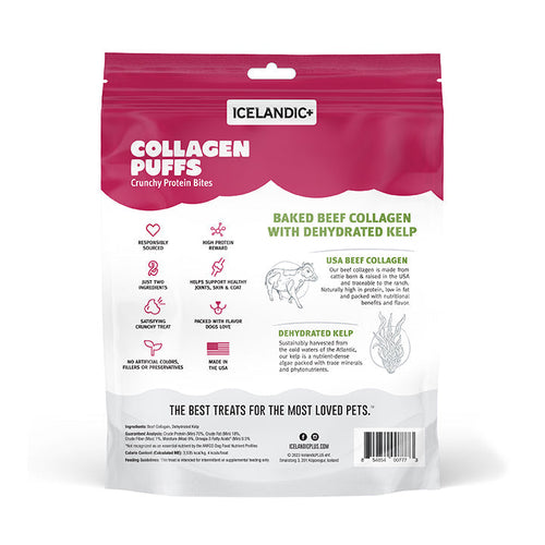 Icelandic Beef Collagen Puffs with Kelp Treats for Dogs (2.5 oz)