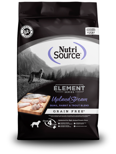 NutriSource® Element Series Upland Stream Recipe Grain Free Quail, Rabbit, & Trout Blend Dog Food