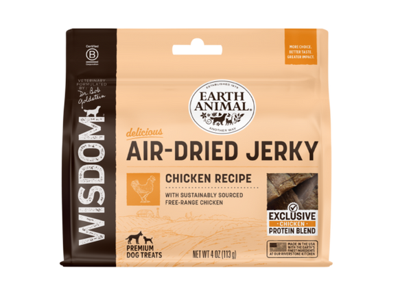 Earth Animal Wisdom™ Air-Dried Chicken Recipe Jerky Dog Treats