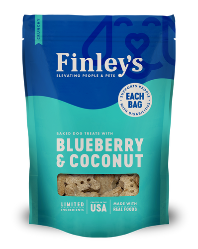 Finley's Blueberry Coconut Crunchy Biscuits Dog Treats