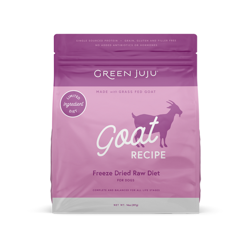 Green Juju Limited Ingredient Freeze-Dried Raw Goat Recipe for Dogs (14 oz)