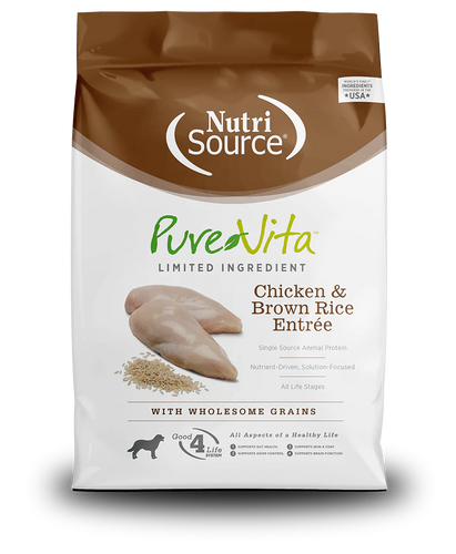 NutriSource® PureVita™ Limited Ingredient Chicken & Brown Rice Entrée Dog Food