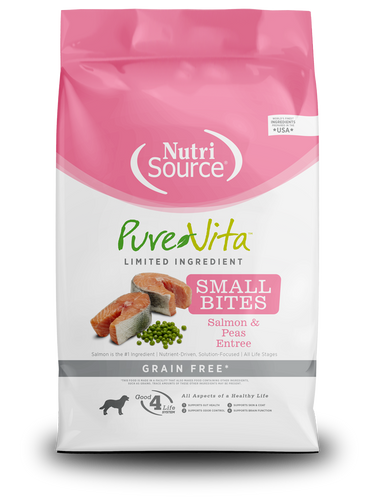 NutriSource® PureVita™ Small Bites Salmon & Peas Entrée Grain Free Limited Ingredient Dog Food