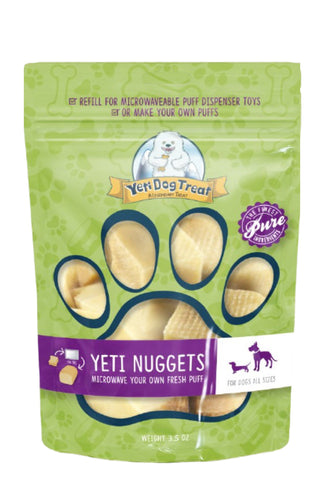 Yeti Refill Nuggets for Puff and Play Dog Toys Natural Yak Cheese Treats (6 Pieces 3.5 oz)