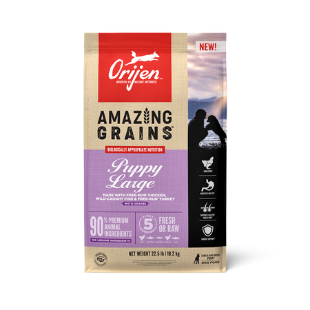 ORIJEN Amazing Grains Puppy Large High Protein Dry Dog Food