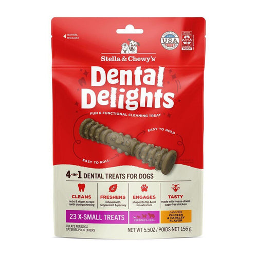 Stella & Chewy's X-Small Dental Delights Chicken & Parsley Flavor Treats for Dogs