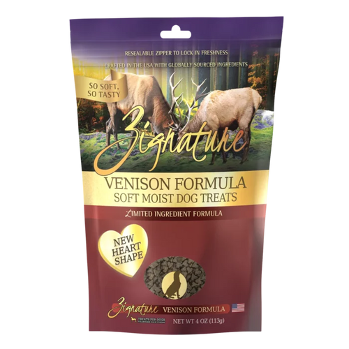 Zignature Soft Moist Dog Treats Venison Formula (4 oz)