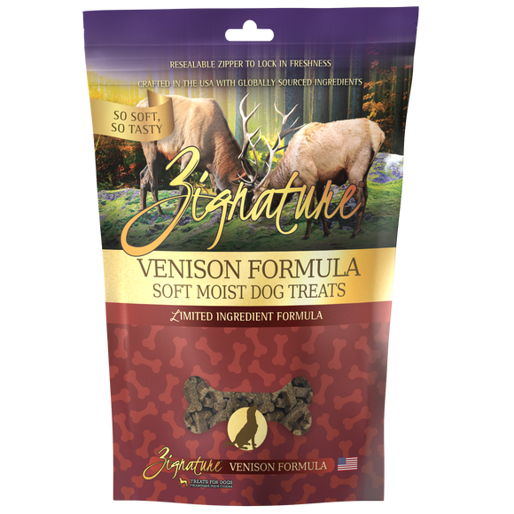 Zignature Soft Moist Dog Treats Venison Formula (4 oz)