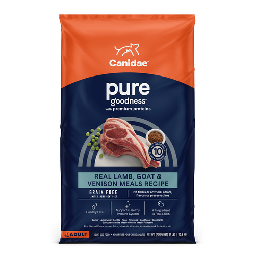 Canidae PURE Grain Free, Limited Ingredient Dry Dog Food, Lamb, Goat and Venison Meals