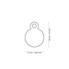 MyFamily ID Tag Basic Collection Small Round in Chrome Plated Brass