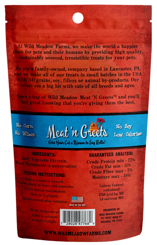 Wild Meadow Meat 'N Greets Beef Cat Treats