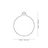 MyFamily Shine Big Pink Glitter Circle White Paw ID Tag