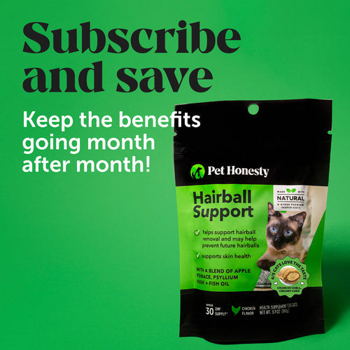 Pet Honesty Dual Texture Hairball Support Supplement for Cats