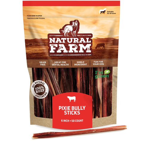 Natural Farm Pixie Bully Sticks Dog Treats