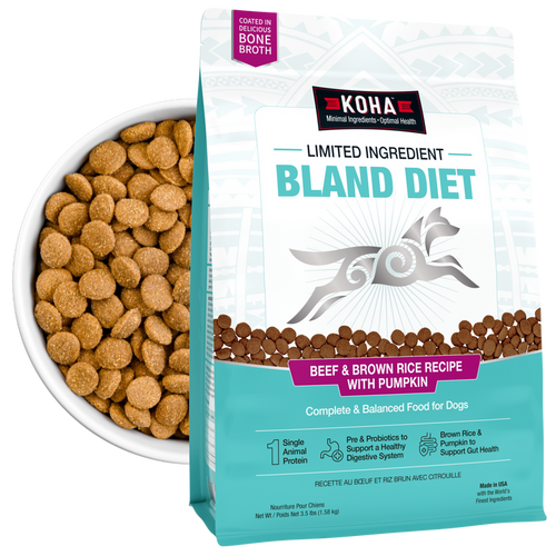 Koha Limited Ingredient Dry Bland Diet Beef & Brown Rice Recipe with Pumpkin for Dogs