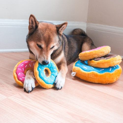 Zippy Paws Junior Donutz Strawberry Dog Toy