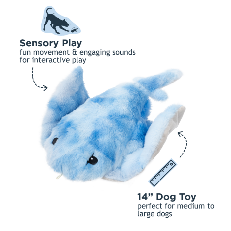 Tall Tails Animated Manta Ray Dog Toy
