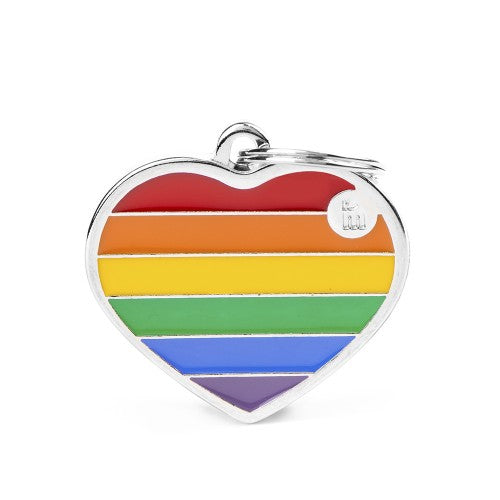 MyFamily Rainbow Big Heart ID Tag