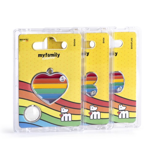 MyFamily Rainbow Big Heart ID Tag