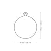 MyFamily Shine Big Pink Glitter Circle White Bone ID Tag