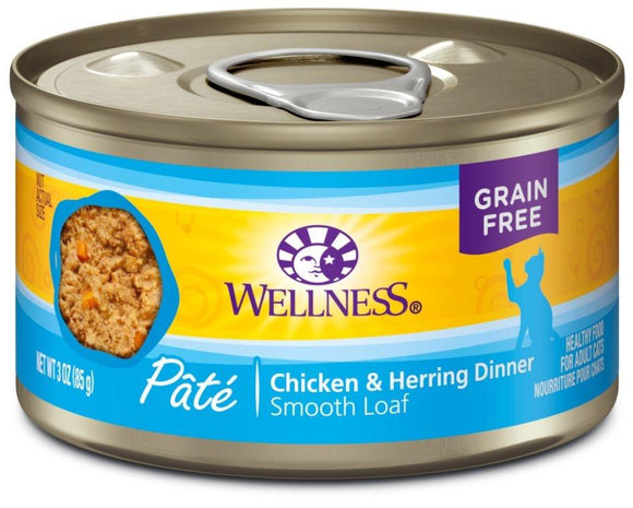 Wellness Complete Health Natural Grain Free Chicken and Herring Pate Wet Canned Cat Food