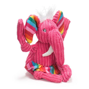 HuggleHounds Rainbow Elephant Knottie™ Dog Toy