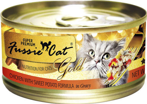 Fussie Cat Super Premium Chicken with Sweet Potato Formula in Gravy Canned Food