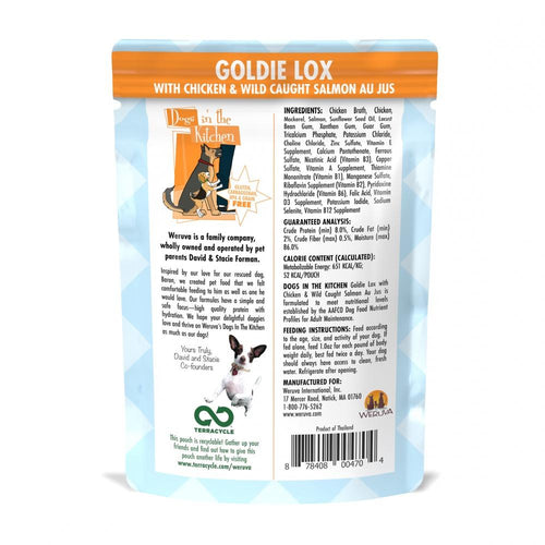 Weruva Dogs in the Kitchen Goldie Lox Grain Free Chicken and Salmon Dog Food Pouches