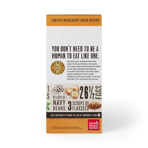 The Honest Kitchen Limited Ingredient Duck Recipe Dehydrated Dog Food