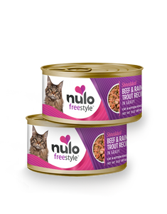 Nulo FreeStyle Shredded Beef & Rainbow Trout Recipe in Gravy Cat & Kitten Food