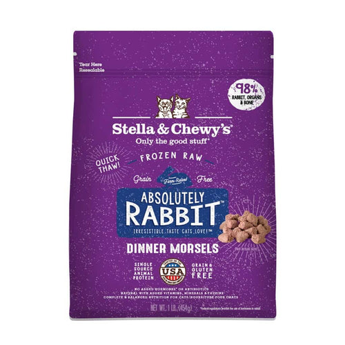 Stella Chewy s Absolutely Rabbit Frozen Raw Dinner Morsels Cat Food