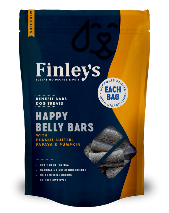 Finley's Happy Belly Soft Chew Benefit Bars Dog Treats