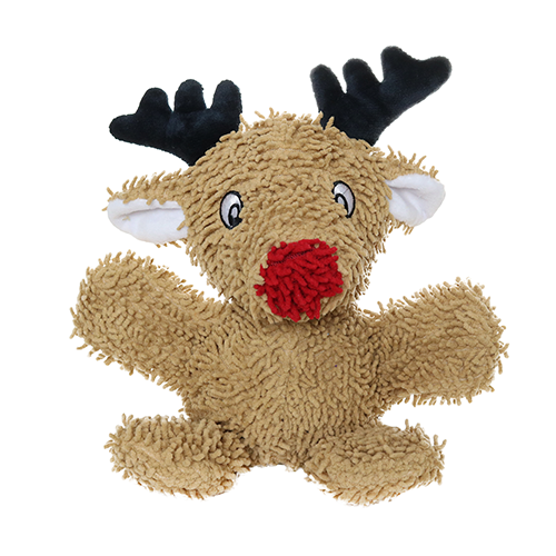 VIP Products Mighty® Micro Ball Medium Reindeer Holiday Squeaky Dog Toy