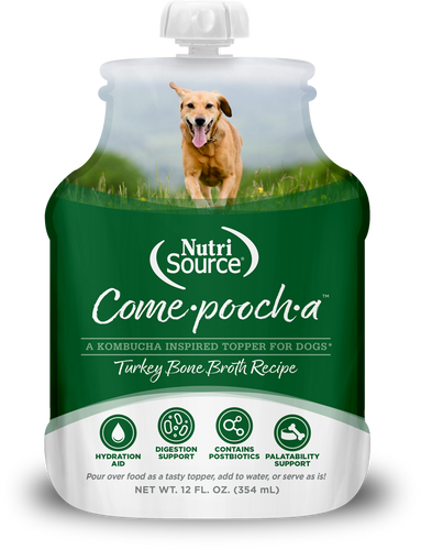 NutriSource Come-pooch-a Turkey Bone Broth for Dogs