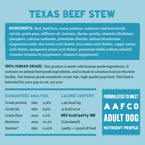 A Pup Above Texas Beef Stew Grain Free