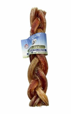 Pet Center No Odor Steer Pizzle Braided Bully Stick Dog Chew