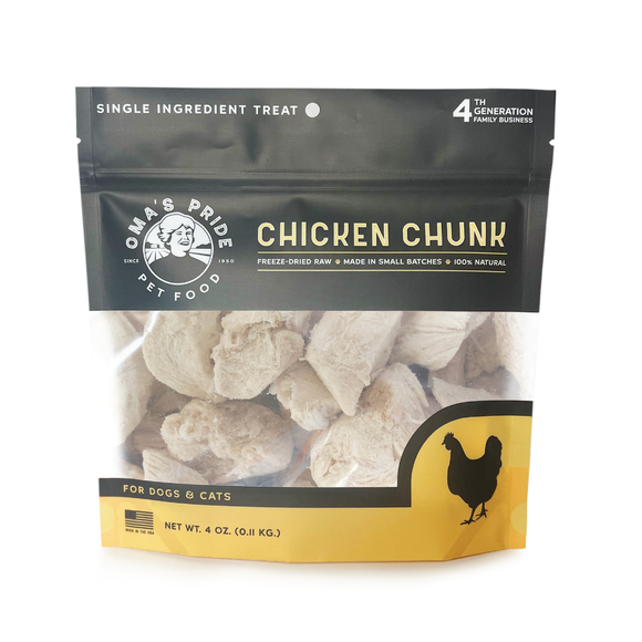 Oma's Pride Chicken Breast Chunks Treats (4 Oz)