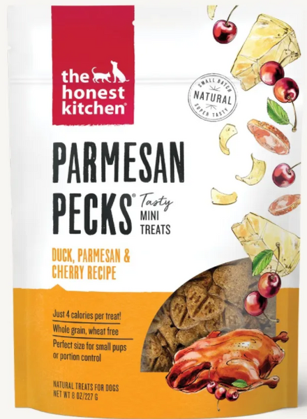 The Honest Kitchen Parmesan Pecks - Duck, Parmesan & Cherry Recipe Dog Treats The Honest Kitchen Parmesan Pecks - Duck, Parmesan & Cherry Recipe Dog Treats